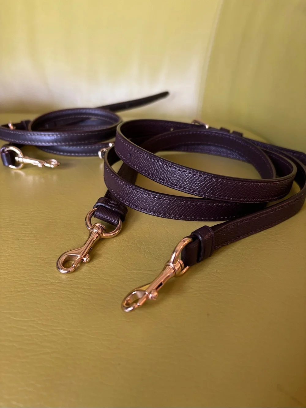 Coach Replacement Shoulder Strap Lot (3) Leather Adjustable Crossbody Straps - Picture 2 of 12